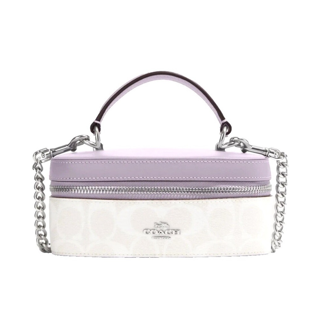 Coach Train Lavender and White Crossbody Bag